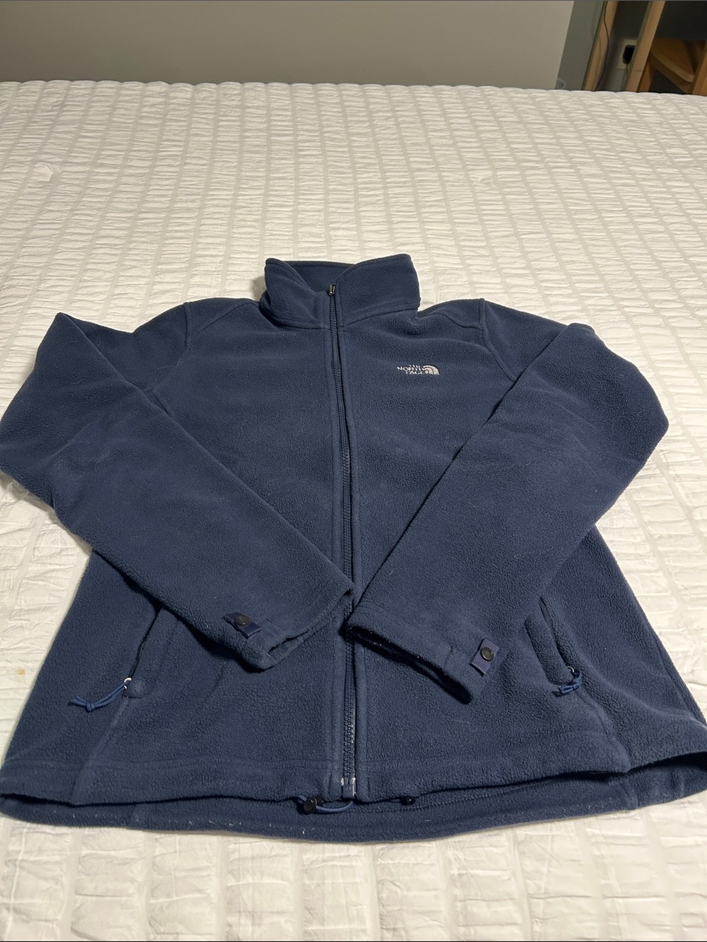 The North Face Navy Blue Full-Zip Kids Fleece Jacket